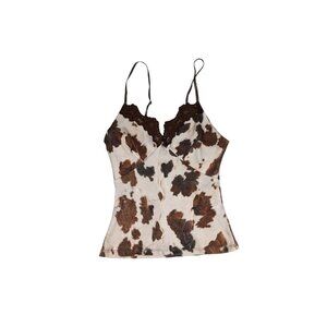 Omighty Moo Moo Pointelle Cami in Brown White